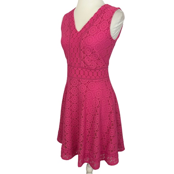 CHARTER CLUB | Pink Lace Sleeveless Fit & Flare A-Line Dress NWT - Picture 7 of 16